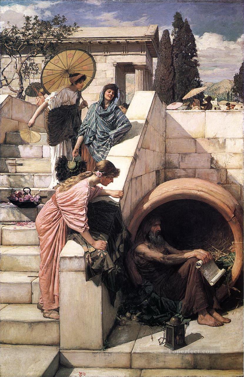 ディオゲネス ギリシャ人女性 ジョン・ウィリアム・ウォーターハウス油絵
